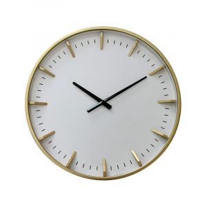 Emde Horloge blanche et dorée 50cm