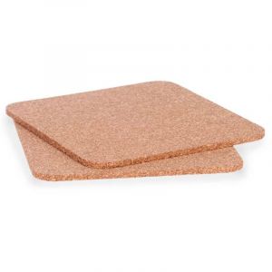 San Ignacio Set de 2 dessous de plat en liège carré 18 cm collection KINVARA
