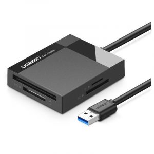 UGreen Lecteur de carte mémoire SD/micro sd/cf/ms, prise usb 3.0 1m - noir