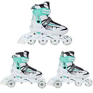 Raven Roller Profession Taille Ajustable White - Blanc/Vert, 29 au 32, sans Patin a Glace