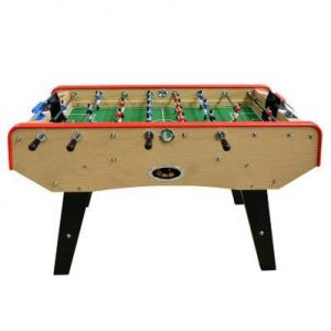 Babyfoot CLASSIC type Bistrot - 151 x 77 x 91 cm - Table de Baby-foot avec barres téléscopiques, Couleur Bois Naturel et Balles