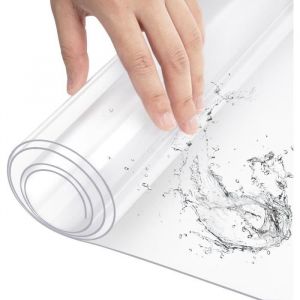 Nappe Transparente Imperméable. Film de Protection pour Table en pvc. Épaisseur 1mm. 90x160cm - Woltu