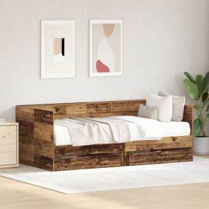 VidaXL Canapé Avec Tiroir Bois Ancien Bois D'ingénierie 75 X 190 Cm