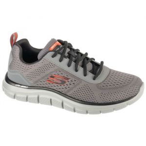Skechers Homme Track Leshur Basket, Anthracite/Orange, 43 EU