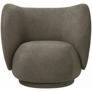 Image de Ferm Living Fauteuil Rico Lounge - marron (Brushed)