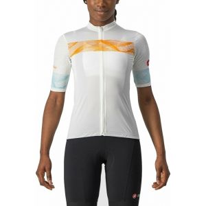 Castelli Maillot manches courtes femme fenice blanc orange l