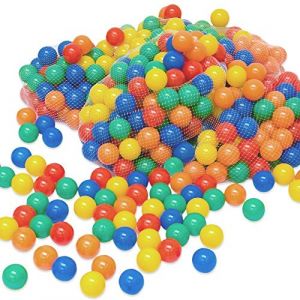 LittleTom 1000 Boules de couleur Ø 6 cm de diamètre petites Balles colorées en plastique jeu jouet