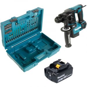 Makita Dhr 171 G1X3 Marteau perforateur sans fil 18 v 1,2 j SDS-Plus Brushless + 1x batterie 6,0 Ah + 65 pcs. kit d'accessoires + coffret - sans