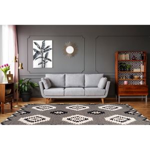 Arte Espina Paris Prix - Tapis Ethnique &agrave; Poils Courts ethnie Gris 80 X 150 Cm