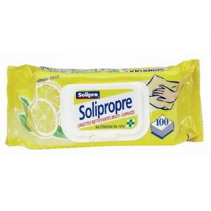 Image de Solipro Lingettes désinfectantes pre fraicheur citron - Paquet de 100