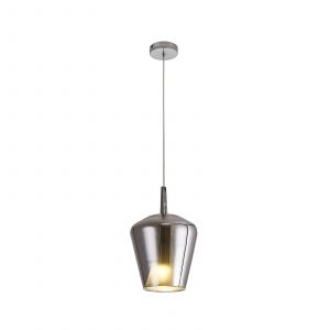 Mantra Suspension led verre et metal chrome design scandinave - elsa