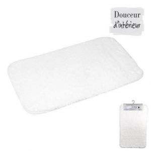 Image de Tapis de salle de bain chinchila Mat Blanc 80x50 cm