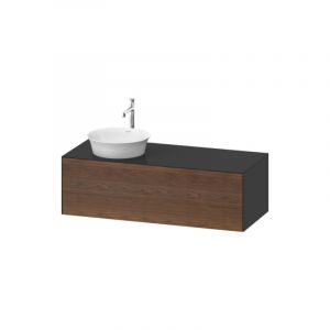 Duravit Meuble de salle de bains 130 cm noyer graphite brillant White Tulip