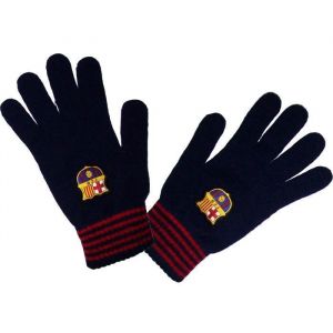 Gants - FC BARCELONE - Bar&ccedil;a - Noir - Bleu marine - Taille adulte homme