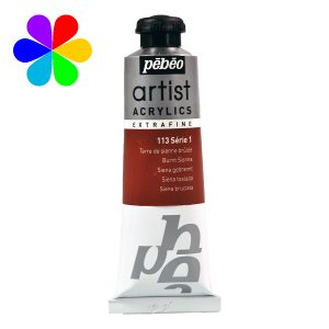 Pebeo Peinture acrylique extra fine Artist 37 ml 113 - Sienne brûlée