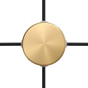Creative cables Kit Mini Rosace cylindrique en métal avec 4 Trous latéraux (boîte de dérivation) - Bronze satiné
