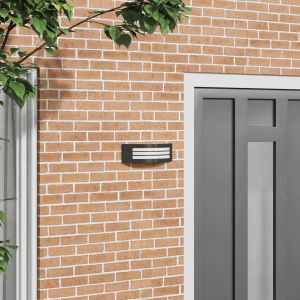 VidaXL Applique Murale Extérieure Noir Acier Inoxydable Ip44