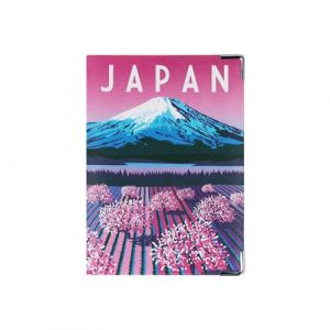 Prot&egrave;ge-passeport couleur motif Japan&ndash; Fabrication Fran&ccedil;aise - Color Pop &ndash; PVC imprim&eacute; - 135 x 95 cm