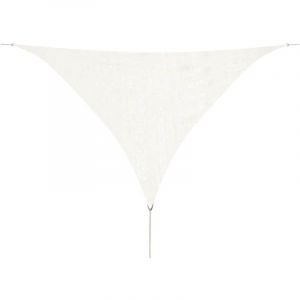 Image de VidaXL Voile d'ombrage PEHD Triangulaire 3,6 x 3,6 x 3,6 m Blanc