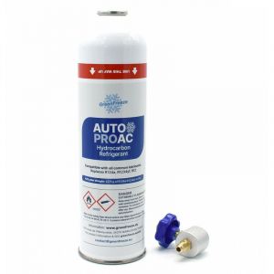 Multitanks Canette réfrigérant Greenfreeze AUTOPROAC 425grs, remplace le 12, R134a et le 1234yf, livré avec robinet-
