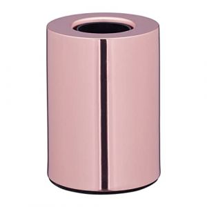 Relaxdays Lampe de table, petite, sans abat-jour, douille E27, métal, HxD : 11x8 cm, lumière chevet, chambre, cuivre