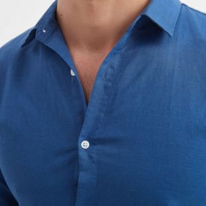 Image de William de Faye Chemise en lin bleu Taille XL