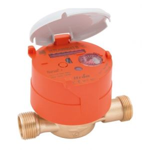 Itron Compteur d'eau communiquant divisionnaire Narval + Désignation Compteur eau chaude (rouge)