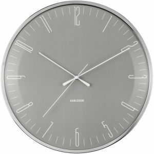 Present time Horloge avec dôme en verre Dragonfly gris - Gris