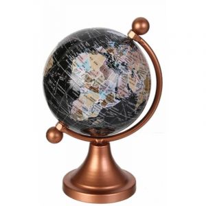 Globe terrestre design m&eacute;tal Globo Couleur cuivr&eacute;