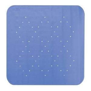 Image de MSV 140206 Tapis Fond de Bain Caoutchouc + Carbonate de Calcium Bleu 54 x 54 x 0,1 cm