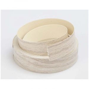 Chant m&eacute;lamin&eacute; thermocollant 23mmx5ml ch&ecirc;ne blanchi