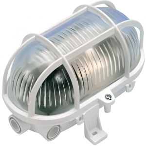 Lampe Hublot Oval Éclairage Extérieur Mural Étanche Blanc - 60W 230V - IP 44