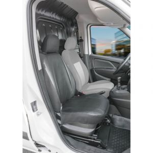 Walser Housse de siège Transporter en simili cuir pour Fiat Doblo 2, siège passager simple