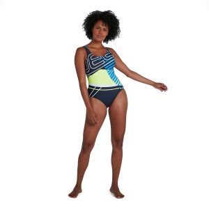 Image de Speedo Maillot de bain 1 pièce Placement Multicolore-Bleu - Taille 38;40;42;44;46