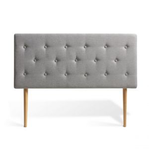 Tête de lit capitonnée T a 140cm Tissu Gris
