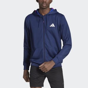 Adidas Sweat à capuche zippé Bleu Marine - Taille L;M;S;XL;XS;2XL;3XL