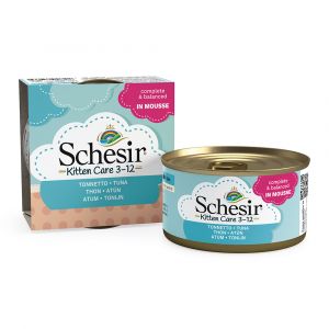 Image de Schesir Kitten en mousse 6 x 85 g pour chaton - thon