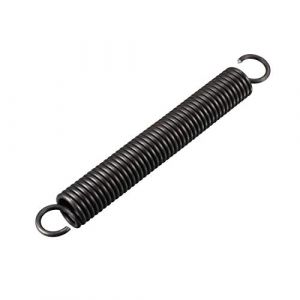 Sourcing map Ressort de tension - 2.5mm - Acier au manganèse - 150mm - 2 crochets