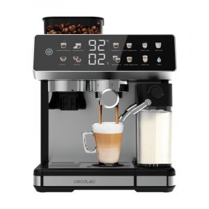 Cecotec Cafetera Espresso Barista Power Espresso 20 Barista Grind & Latte 2,6L 20 bars avec broyeur et r&eacute;servoir lait