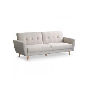 Canapé convertible scandinave tissu beige Fresha