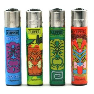 Image de Lot de 4 Briquets Clipper Tikis 3