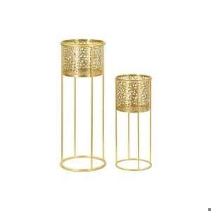 Support &agrave; plantes en m&eacute;tal Nat (Lot de 2)