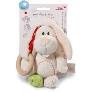 Nici Plush Grabber Rabbit Tilli 15cm With Wooden Ring (37879) [Accessoires]