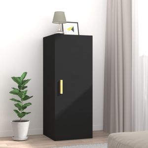 VidaXL Armoire murale Noir 34,5x34x90 cm Bois d'ingénierie