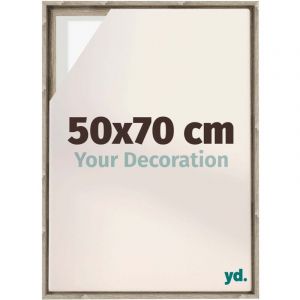 Yd. Your Decoration - Cadre flottant 50x70 - Chene Sonoma - Cadre en caisse am&eacute;ricaine pour toile sur chassis - MDF - Lyon
