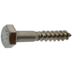 Image de Acton 623046x60 - Vis a bois tete hexagonale tirefond  inox a2 din 571 m6x60