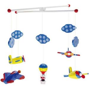 Ulysse Couleurs d'Enfance Mobile Avions montgolfières en bois