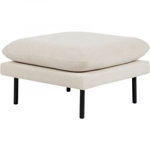 Beliani Pouf Ottoman 70 X 70 Cm En Tissu Beige Clair Vinterbro