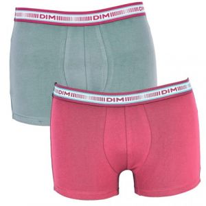 Boxer Dim Homme En Coton Stretch Ultra Confort -Assortiment Modèles Photos Selon Arrivages- Pack De 2 Boxers 3d Flex Lie De Vin