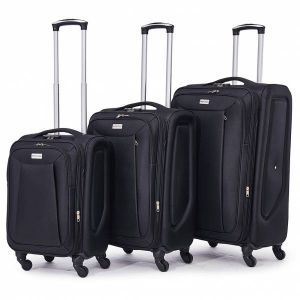 VERTICAL STUDIO Valise en tissu "Tromso" 20" 24" 28" Ensemble de 3 noir